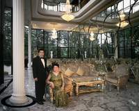First Sister and Husband in formal reception room of their house, Kuala Lumpur
