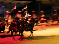 The Household Cavalry rehearsing